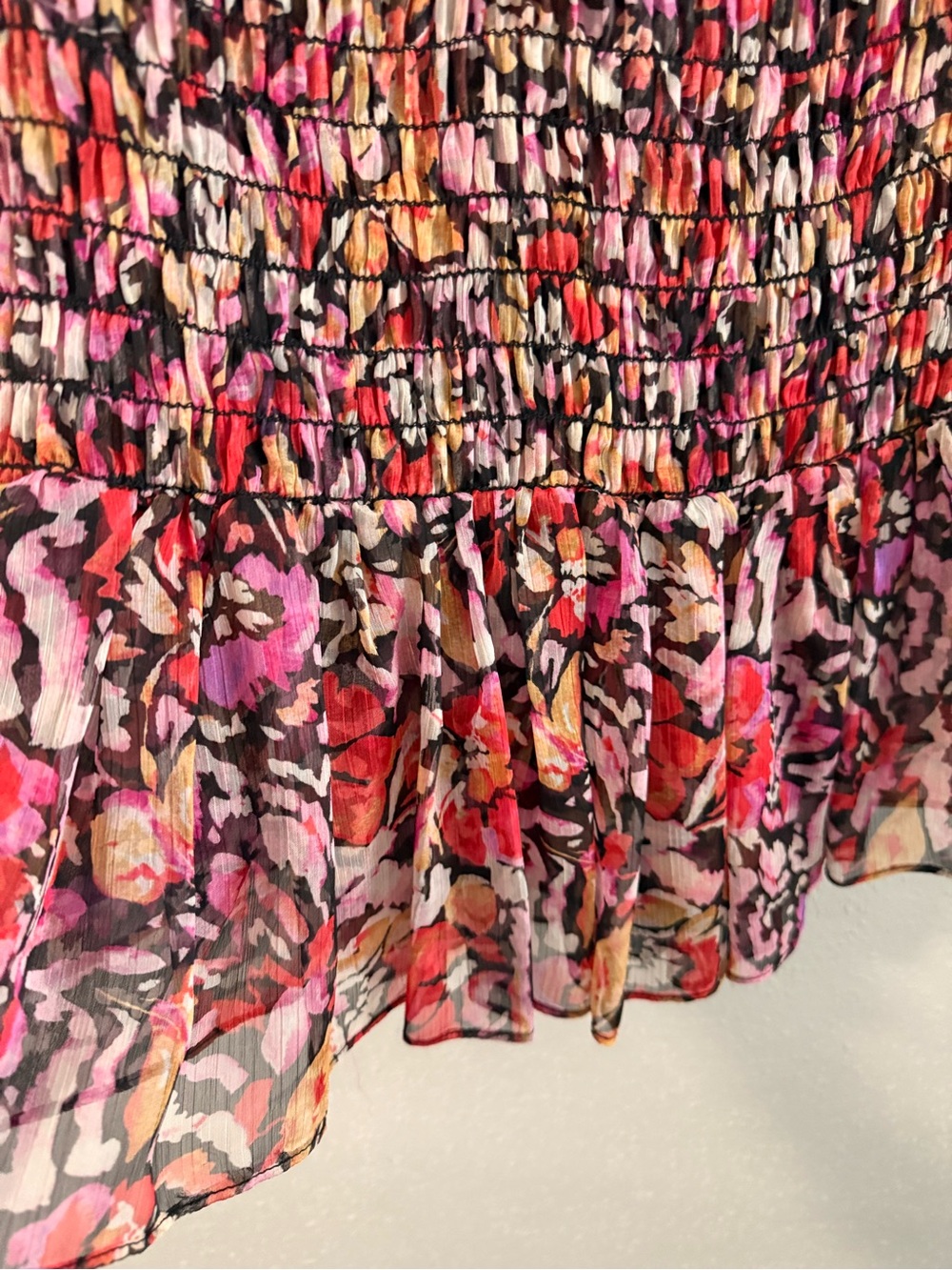 Misa Los Angeles Pink Floral Smocked Mini Dress - Picture 8 of 14